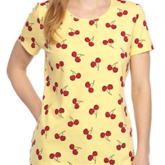 size PL, new condition, cherries print shirt - Picture 2 of 2